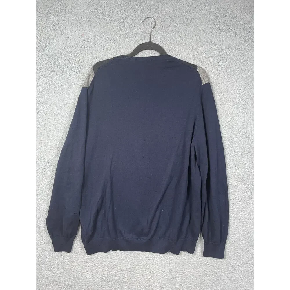 Lacoste Mens Size 7/XXL Blue Pullover Crewneck Sweater